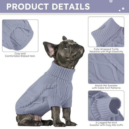 Small Dog Sweater for Small DogsBoy (X-Small / Grey)