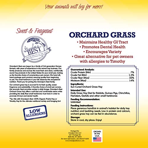 Orchard Grass Bale (5 Pound (Pack of 1))