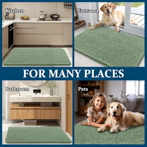 Dog Door Mat for Muddy Paws 50x30 (Olive Green / 50" X 30")