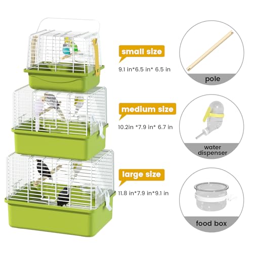 Small Bird Cage (Green / 10.2"L x 7.9"W x 6.7"H)