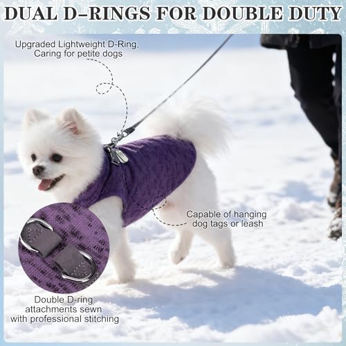 Fleece Dog Sweater (Mixed Purple / Large)
