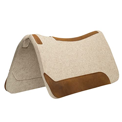 Wool Blend Felt Western Saddle Pad for Horses (30" L x 30" W - 1" Thick)