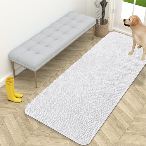 Dog Door Mat for Muddy Paws 59x24 (White / 59" X 24")