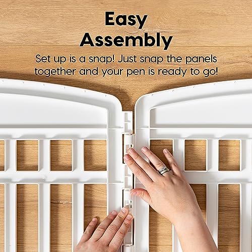 4 Panel Dog Playpen (White / 4 Panel – 24" H)