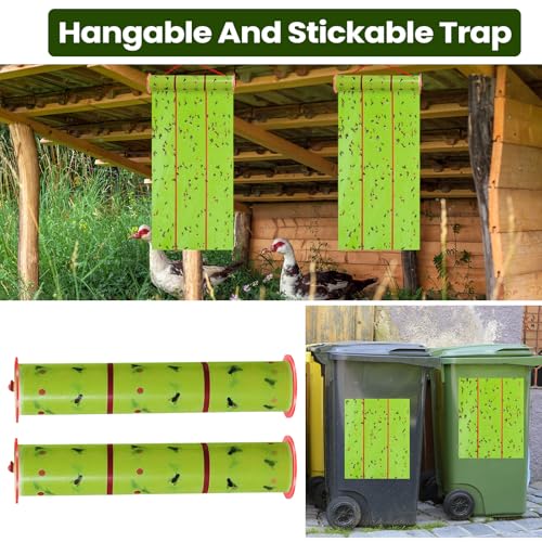 5 Pcs Giant Flypaper Fly Traps (Fluorescent Green)