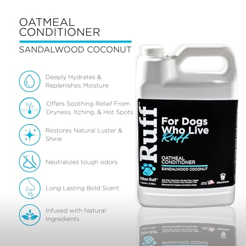 Ruff by Lillian Ruff Sandalwood Coconut Oatmeal Conditioner for Dogs (Gallon)