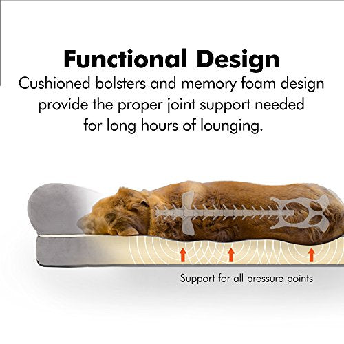 X Large Dog Bed (Memory Foam Dog Bed / Chester Brown / 44.0"L x 34.0"W x 10.0"Th)
