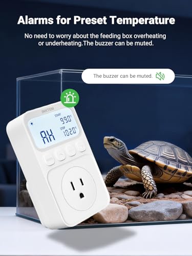 Plug in Temperature Controlled Outlet for Heater (Gray)