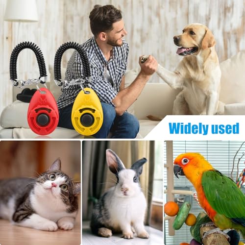 Dog Clicker for Training (Red and Yellow)