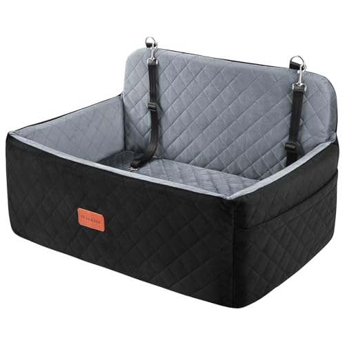 Dog Car Seat for Medium Large Dogs Under 55 lbs (Black/Grey)