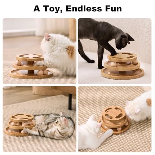 Cat Ball Track Toy with Puzzle Top (Large Size)