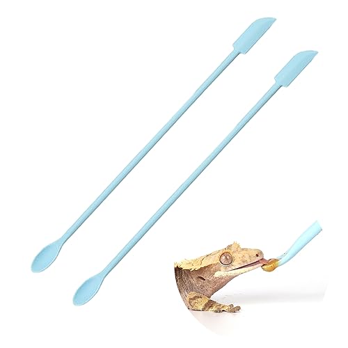 2Pcs Blue Reptile Feeding Spoon (1 Ounce (Pack of 2))