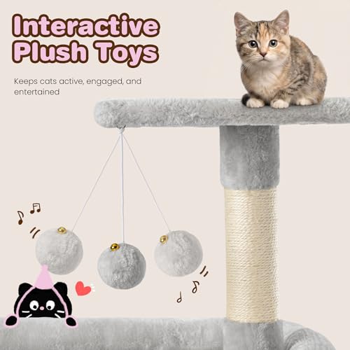 82 inch Cat Tree Tower (Grey)
