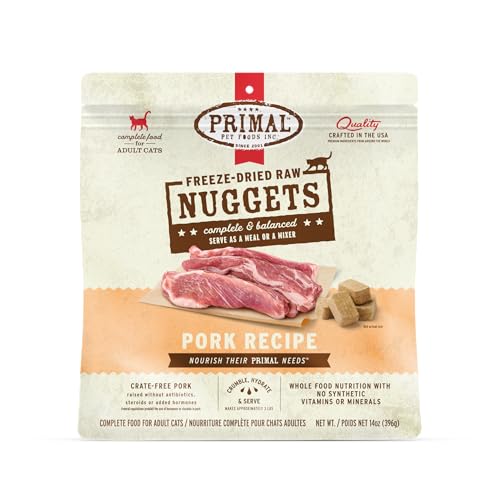 Primal Freeze Dried Raw Cat Food Nuggets (14 Ounce (Pack of 1))