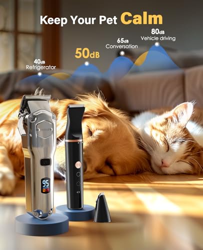 Dog Clippers Grooming Kit for Thick Coats & Heavy Duty