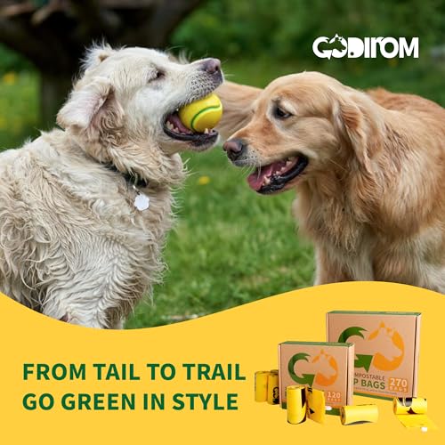Certified Home Compostable Dog Poop Bags (Yellow / 270 Count (Pack of 1))