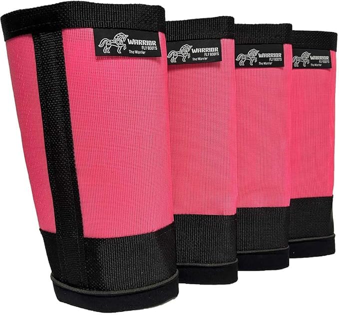 Warrior Fly Boots for Horses (The Warrior / Neon Pink)