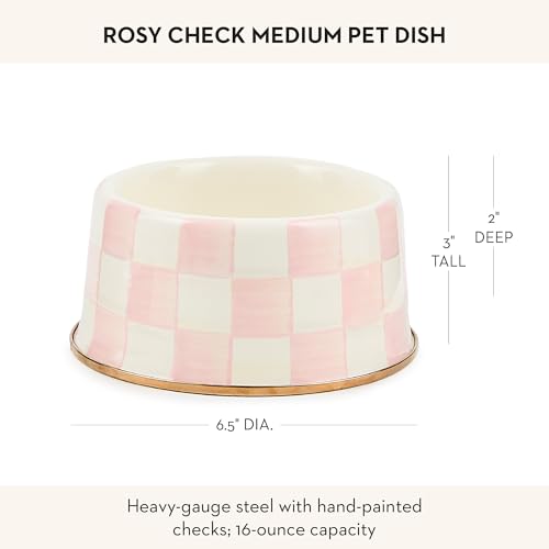 Enamel Pet Dish (Rosy Check / Medium)