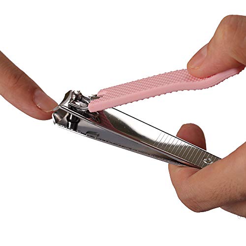 2pcs Set Nail Clippers Set Portable Nail Scissors Toenail Clippers Nail Clippers (Pink)
