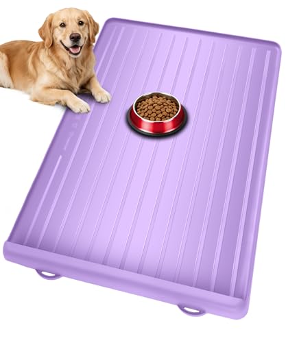 Cat Mat for Food and Water (Purple / 39.4"L x 27"W)