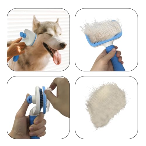 Pet Cleaning Deshedding Brush (blue)