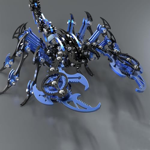 Scorpion 3D Metal Puzzles Kits for Adults Teens (Blue and Black)