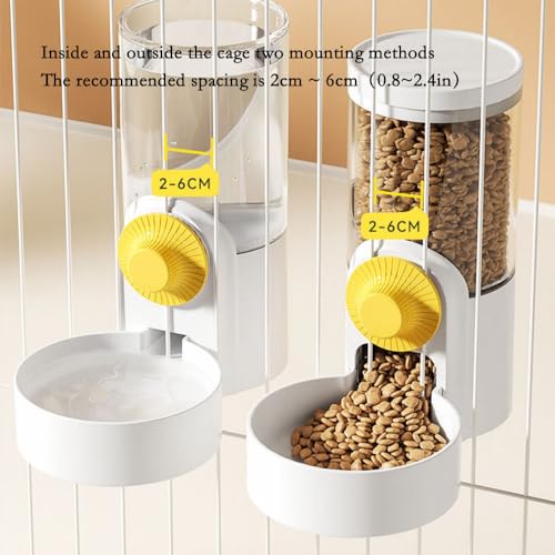 Pet Hanging Automatic Feeders Drinking Bowls 33.8oz (Blue-Water)