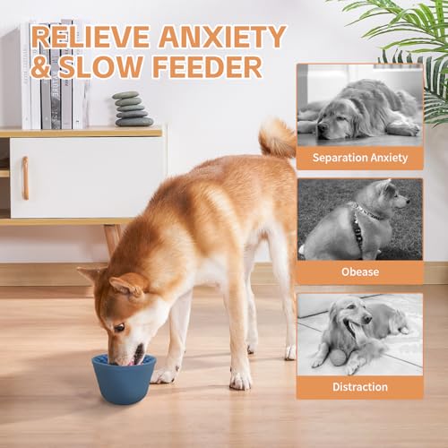 Dog Lick Bowl (S-M / Dark Blue)