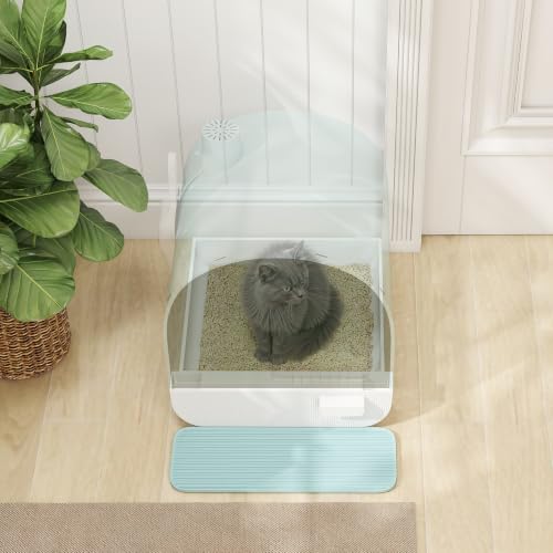 Cat Litter Box with Lid (Green)