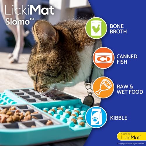 Slomo Cat Slow Feeder Lick Mat (Turquoise)