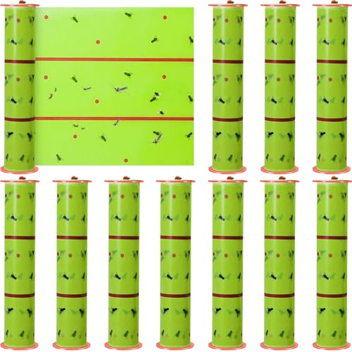 2 Pcs Giant Flypaper Fly Traps (Fluorescent Green)