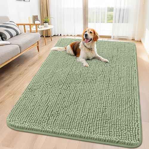 Dog Door Mat for Muddy Paws 59x35 (Sage Green / 59"X35")