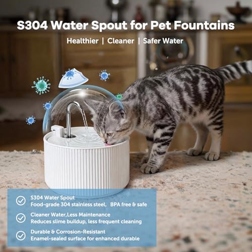 Upgrade 2.2L 78oz Ceramic Pet Fountain