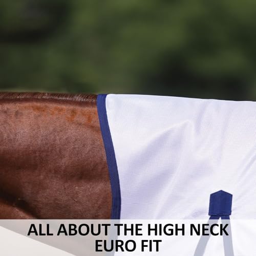 Soft Interlock Mesh II Horse Fly Sheets (Horse Size 78 / Horse High Neck Euro Surcingle / White)