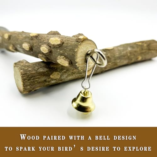 5Pcs Natural Wooden Bird Perch Set (Brown / 5PCS-A)