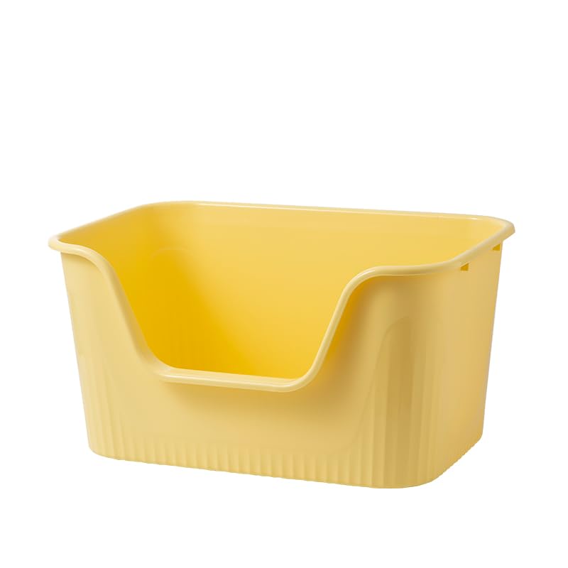 Extra Large Litter Box with High Sides 25.27" Lx17.83 Wx13.11 H (Yellow)