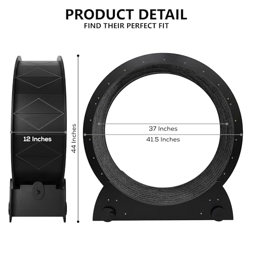 Portable Cat Running Wheel for Indoor Cats 44" Large XL 12" Wide