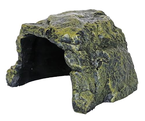 Rock Hide Cave for Reptiles (Medium Size ( Green ))