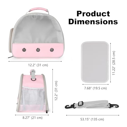 Ventilation Carrier for Bearded Dragon (Pink)