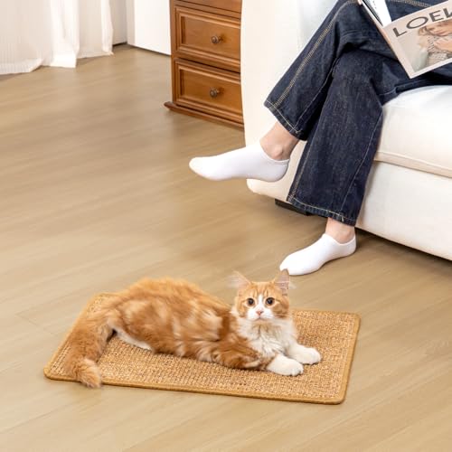 Cat Scratcher Mat (1 Pack-M (23.6'' X 15.7") / Brown)