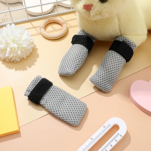 4pcs Cat Foot Covers (Grey / 10X9X0.5CM)