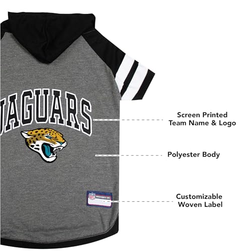 NFL Jacksonville Jaguars Hoodie for Dogs & Cats (Large / Jacksonville Jaguars)