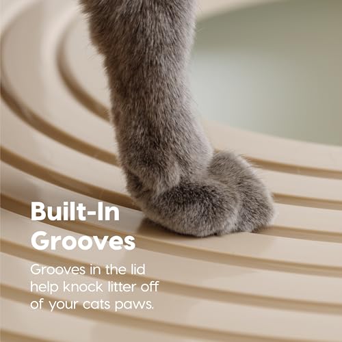 Large Top Entry Cat Litter Box (Top Entry / Biege)