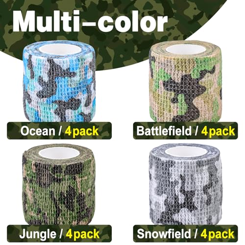 16 Pack Camo Self Adhesive Bandage Wrap (Camo / 2IN - 16Pack)