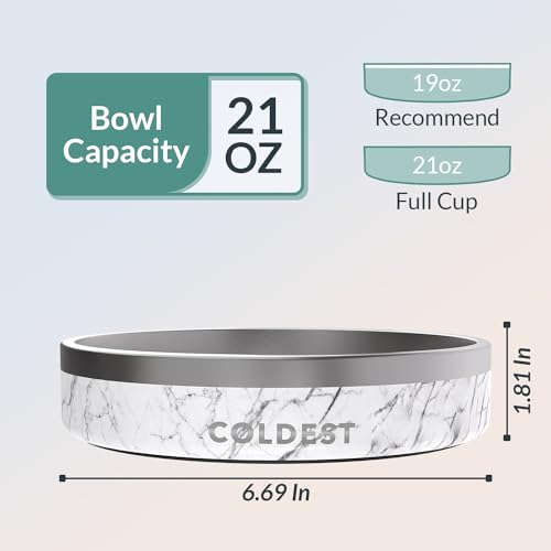 Coldest Dog Bowl (21 oz / Carrara Marble)