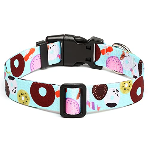 Adjustable Dog Collar (Medium / Blue Cookie)