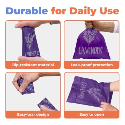 Poop Bags for Dogs (Purple (Lavender Scented) / 150 Bags)