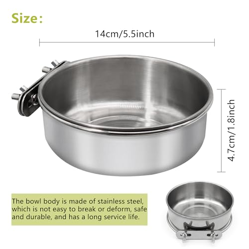 Large Bird Feeding Dish Cups with Clamp Holder (Large / 1 Pack)