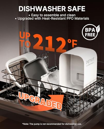 EVERSWEET MAX 2 Cat Water Fountain Dishwasher Safe (White-Dishwasher Safe / 3L)