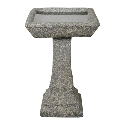 Freestanding Birdbaths Outdoor (22.8inch / Gray)